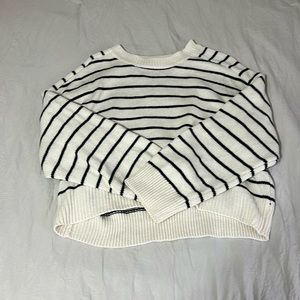 Cream and black striped sweater